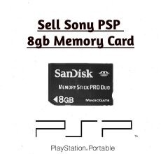 Sony PSP 8GB Memory Stick Pro Duo – official PSP memory card front view